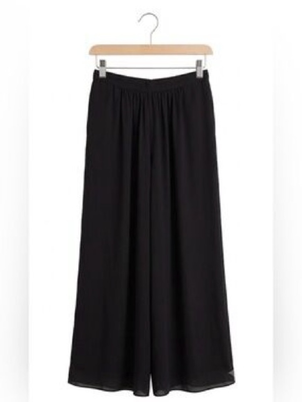 Armani Collezioni Black Maxi Silk Skirt 48